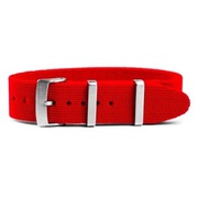 Pasek 22mm czerwony "single" elastyczny do zegarka