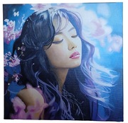 Obraz olejny - Zmysłowa - 40x40 cm kobieta piękny płótno bawełniane