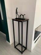 Stojak na drewno do kominka - metal + drewno