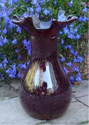 Wazon  Murano,  szkło rubinowe ręcznie formowane 