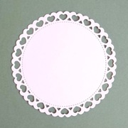 Scrapki Papierowe - Serwetka Serca duża biała.