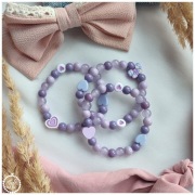 Bransoletka dla dziewczynki, fioletowa jasna