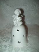 CERAMICZNY ŚWIECZNIK Z ANIOŁKIEM