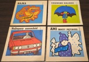 Zestaw 4x PRL książeczki dla dzieci: Bajka, Kalosze, Ami, Samochód ...