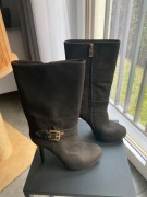 Kozaki brązowe na szpilce Kazar