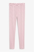 Monki legginsy leginsy różowe SISTERHOOD print wzór napisy Barbie pudrowe M