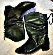 Kozaki damskie sznurowany tył wkładka 25cm