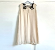 Nowa kremowa sukienka Romwe M S 36 38 prosta mini 