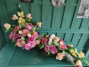 Stroik kompozycja na cmentarz komplet z wiankiem 