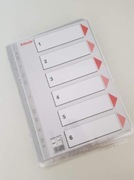 Przekładki do segregatora A4 esselte szare 1-6