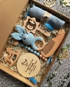 Personalizowany zestaw dla dziecka na baby shower chrzest urodziny roczek