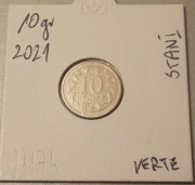 10 groszy 2021 r.  DESTRUKT.... KORONKA, JĘZYK, DATA... STAN SUPER