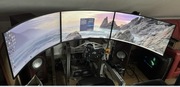 Trzy zakrzywione monitory stojak 32GS60QC LG 32" qhd 180hz simracing