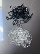 Gumki silikonowe jednorazowe elastyczne do włosów warkoczy 100 szt