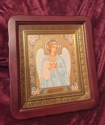 Piękna Ikona prawosławna w kiocie Anioł Stróż. Anhieł Chranitiel. 