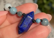 Naszyjnik z lapis lazuli (naturalne kamienie) handmade