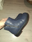 Buty jesienno zimowe skórzane botki kozaki futerko r.35, 36, 22 cm jak nowe