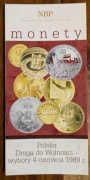 Folder NBP 2009  Wybory 4 czerwca 1989, 200, 25, 10 i 2 zł