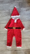 H&M pajacyk Mikołaja kostium polarowy 74-80cm 