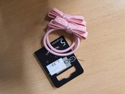 gumki do włosów dla dziecka różowe kokardki 2szt.