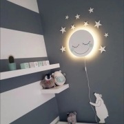 Lampka księżyc Drewniakowa