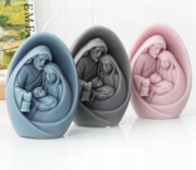 Rodzina Jezusa Jajko Wielkanocne forma silikonowa 10*6 cm do Wosku Świec 