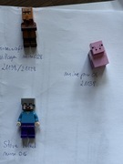 Zestaw figurek Lego Minecraft Villager min028 minepig; axel Steve kurczak