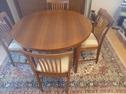 KRZESŁA  ART DECO ZESTAW 4SZT - GIĘTE, ŚREDNI KASZTAN 