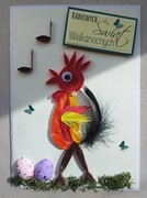 Kartka na WIELKANOC rękodzieło hand made quilling 