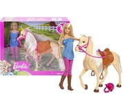 LALKA BARBIE DŻOKEJKA Z KONIEM lalka 