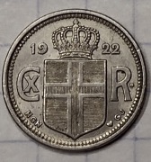 0820 Islandia 10 aurar 1922 piękna 