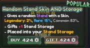 Bizarre Lineage Random Stand Skin AND Storage