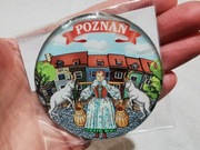 Magnes na lodówkę POLSKA Poznań koziołki rynek bamberka