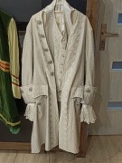 Ubranie meskie kompletne z kapeluszem i peruka w stylu ROKKO