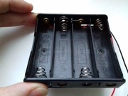 Koszyk na akumulatory 4x18650 z kablami, mocowanie 18650, na 4 sztuki 3.6V,