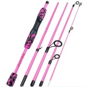 Wędka spinningowa 170 cm, 7-17g wyrzut, różowa 