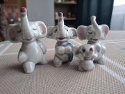 Porcelanowe słonie Love Elephants – komplet 4 szt.