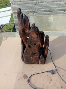 Lampa drewniana rękodzieło