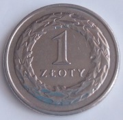 1 ZŁOTY 2019  - AWERS WADA TŁOCZENIA 