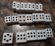 Złączka kostka listwa ceramiczna zaciskowa 1  2 3 torowa 2,5 mm2 20 sztuk