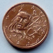 FRANCJA 1999 lub 2001  2 CENTY UNC !!!!!!!!!!