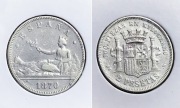 Hiszpania 2 pesety 1870 - Rząd Tymczasowy - Srebro - DE M