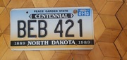 North Dakota  tablica rejestracyjna usa oryginal