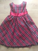 ŚWIĄTECZNA ELEGANCKA BŁYSZCZĄCA SUKIENKA SUKNIA WIĄZANIE ROZM 98 104