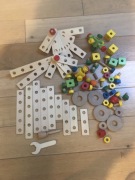 Klocki drewniane, drewniany zestaw konstrukcyjny