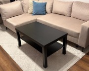 Stolik kawowy LACK 90x55 cm czarnobrąz – nowy (z wadą)