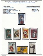 21 Olimpiada Letnia, KANADA, Montreal 1976 r., 20 kart wystawowych