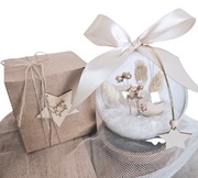 Personalizowana bombka kwiaty życzenia gwiazdka z grawerem grawer + pudełko