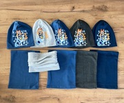 Nowe komplety Bluey i Bingo czapka komin 50-54 