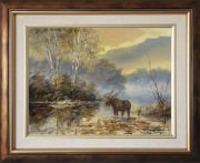 Obraz Łoś na moczarach -  Fijałkowski (oryginał)